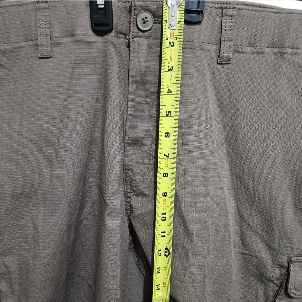 Sonoma Goods Mens Flexwear Cargo Shorts Brown Ripstop Size 54 Flap Snap Pocket - Picture 11 of 11